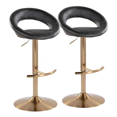 Posh Adjustable Barstool - Set Of 2